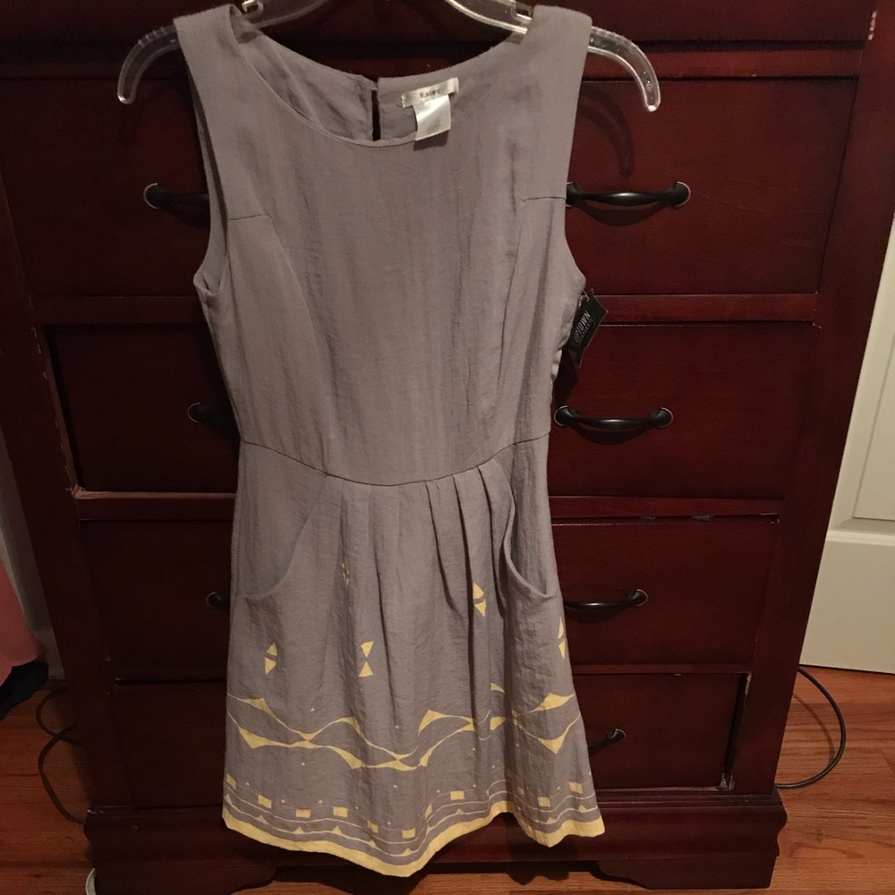 Simple light grey A-line dress